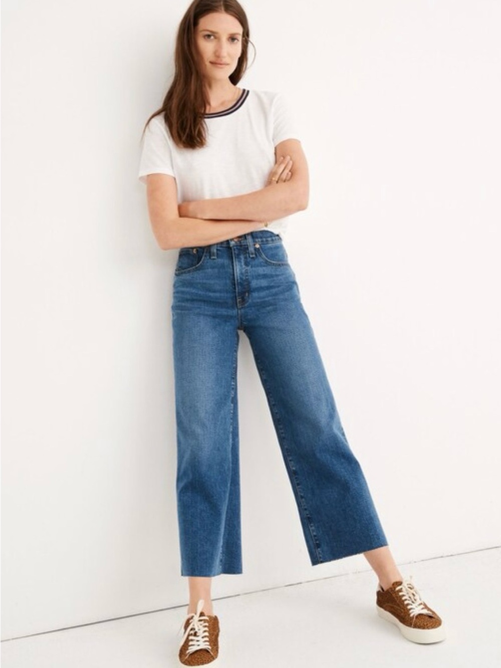 Madewell Slim Wide Leg Crop with Magic Pockets